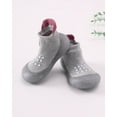 thumbnail image 5 of Baby Sock Shoes 3 Pack Boys Girls Walking Shoes Infant Slippers Non-Slip Soft Rubber Sole Lightweight Walking Shoes Blue Black Gray, 5 of 6