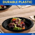 thumbnail image 4 of 1InTheHome Assiettes Rondes en Plastique Noires de 10 Pouces - Jetables, Lot de 125, 4 of 7
