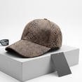 thumbnail image 4 of Jiibva Snakeskin-Leather Baseball Cap Unisex Casual Dad-Hat Adjustable Snapback for Women Men Street Trend Casual Sunscreen Caps, 4 of 7