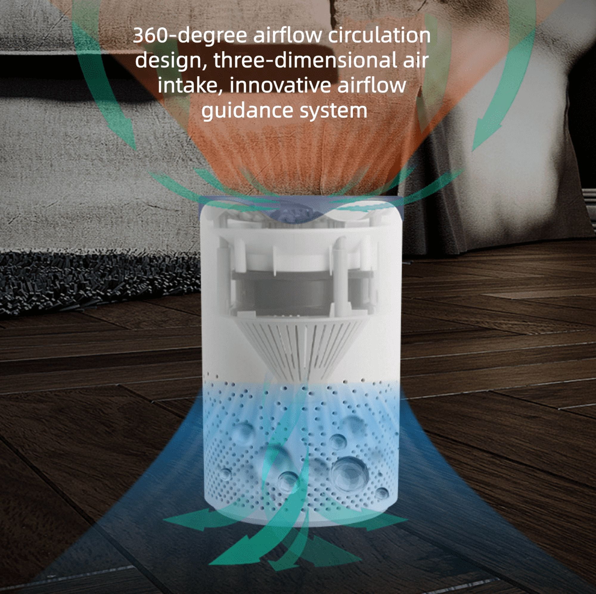 JahyShow Air Purifiers for Bedroom, HEPA Air Filter, Quiet Air Cleaner, Portable Small Air Purifier for Home