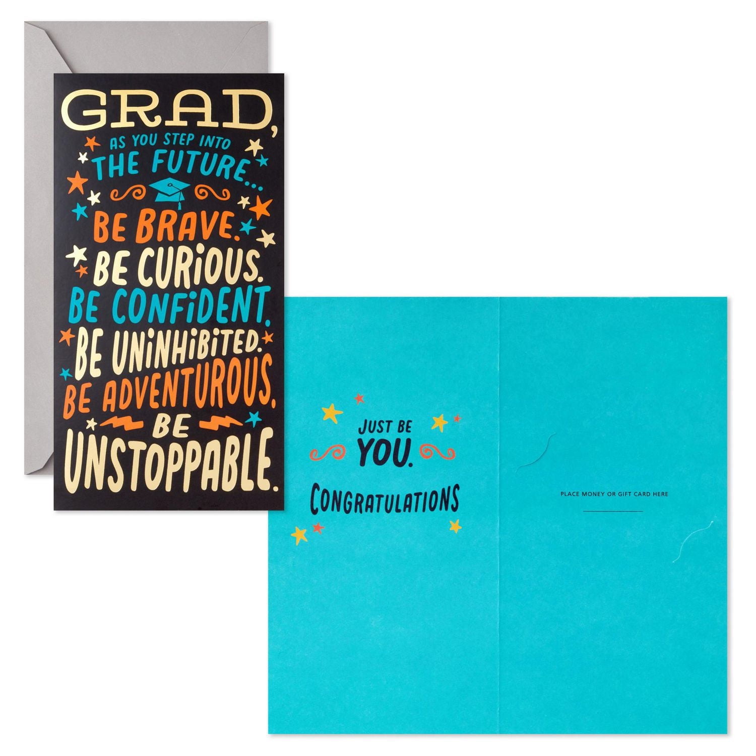 Hallmark Graduation Gift Card Holders or Money Holders, Be Unstoppable (8 Cards with Envelopes)