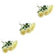 thumbnail image 3 of Lote de 10 flores de seda Injueey color champán para bodas y decoraciones del hogar, 3 of 6