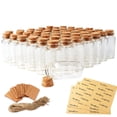 thumbnail image 1 of Botellas de vidrio OurWarm, 32 unidades, 40 ml, con tapas de corcho para manualidades, 1 of 9
