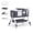 Black, variant on XunKA 4 in 1 Infant Baby Bassinet with Mosquito Net and Storage Rack,Adjustable Height,Gray.