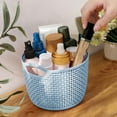 thumbnail image 4 of Storage Basket under $5! Yannianjz Desktop Storage Basket, Imitation Rattan Organizer Basket for Toiletries, Small Plastic Tray for Bathroom, Office and Home Organization, 4 of 7