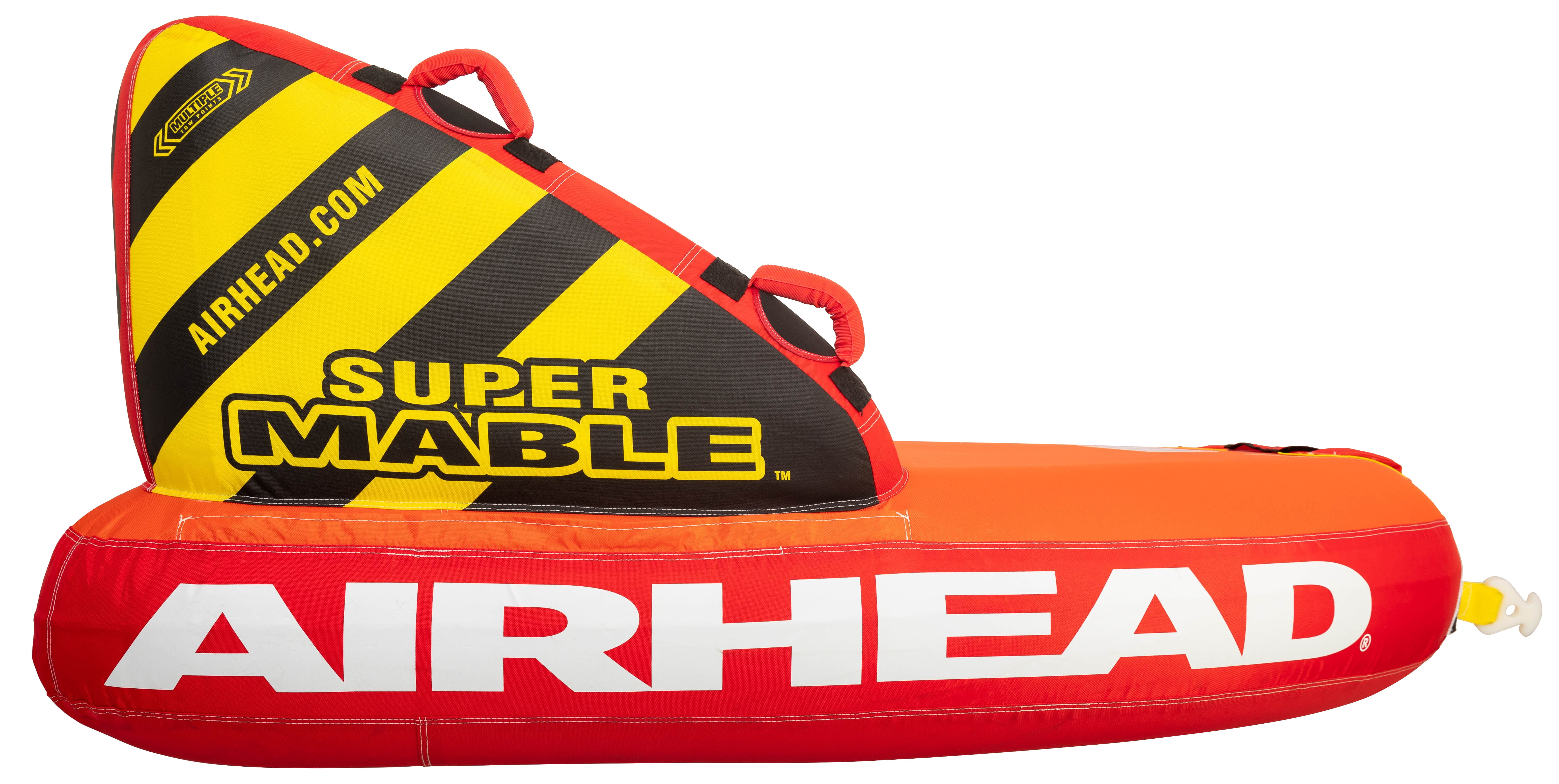 Airhead Super Mable 1-3 Rider Chariot Towable Tube for Boating, Dual Tow Points