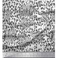 thumbnail image 1 of Soimoi White Cotton Cambric Fabric Leopard & Tiger Animal Skin Print Sewing Fabric Yard 42 Inch Wide, 1 of 3