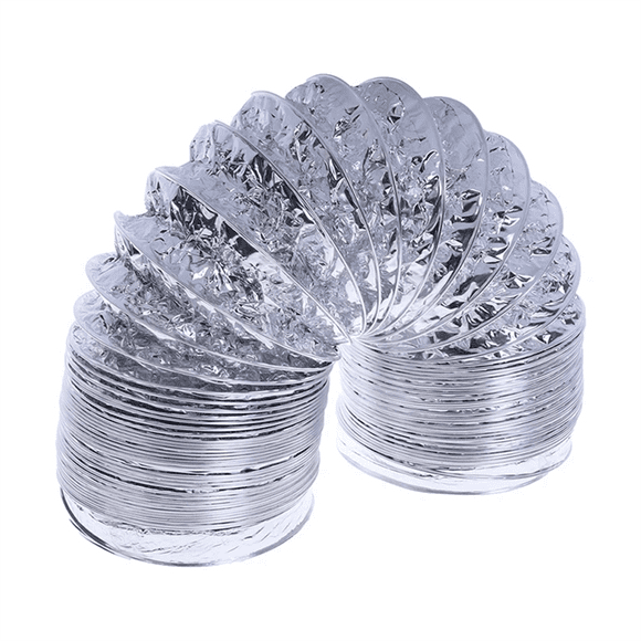 New 4 Inch 100mm Ventilation Pipe PVC Aluminum Tube Air Ventilation Pipe Hose Flexible Exhaust Duct 1.5M Air System Vent