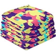 thumbnail image 3 of Coolnut Colorful Camouflage Kitchen Dish Towel Set of 4, Super Absorbent Soft Drying Cloth Tea Bar Towels, 28 x 18 Inch, 3 of 6