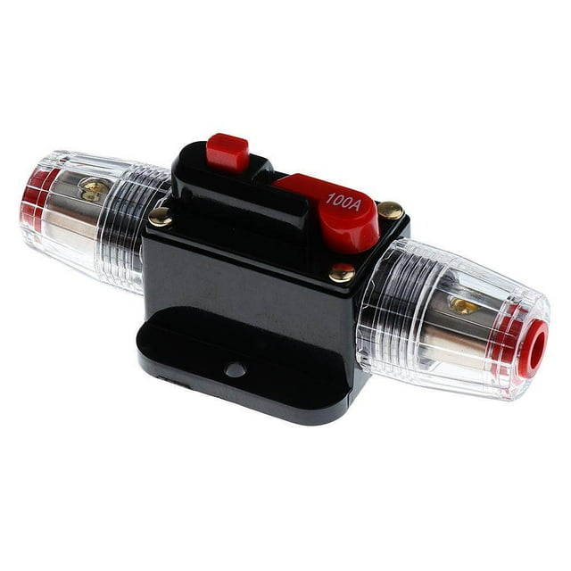 DC 12V-24V Car Audio Inline Manual Reset Manual Reset Circuit Breaker Fuse Switch 100AMP