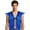 Blue, variant on Men's Glossy Satin Arab Prince Vest Sleeveless Tie-Front Waistcoat Blue XXL