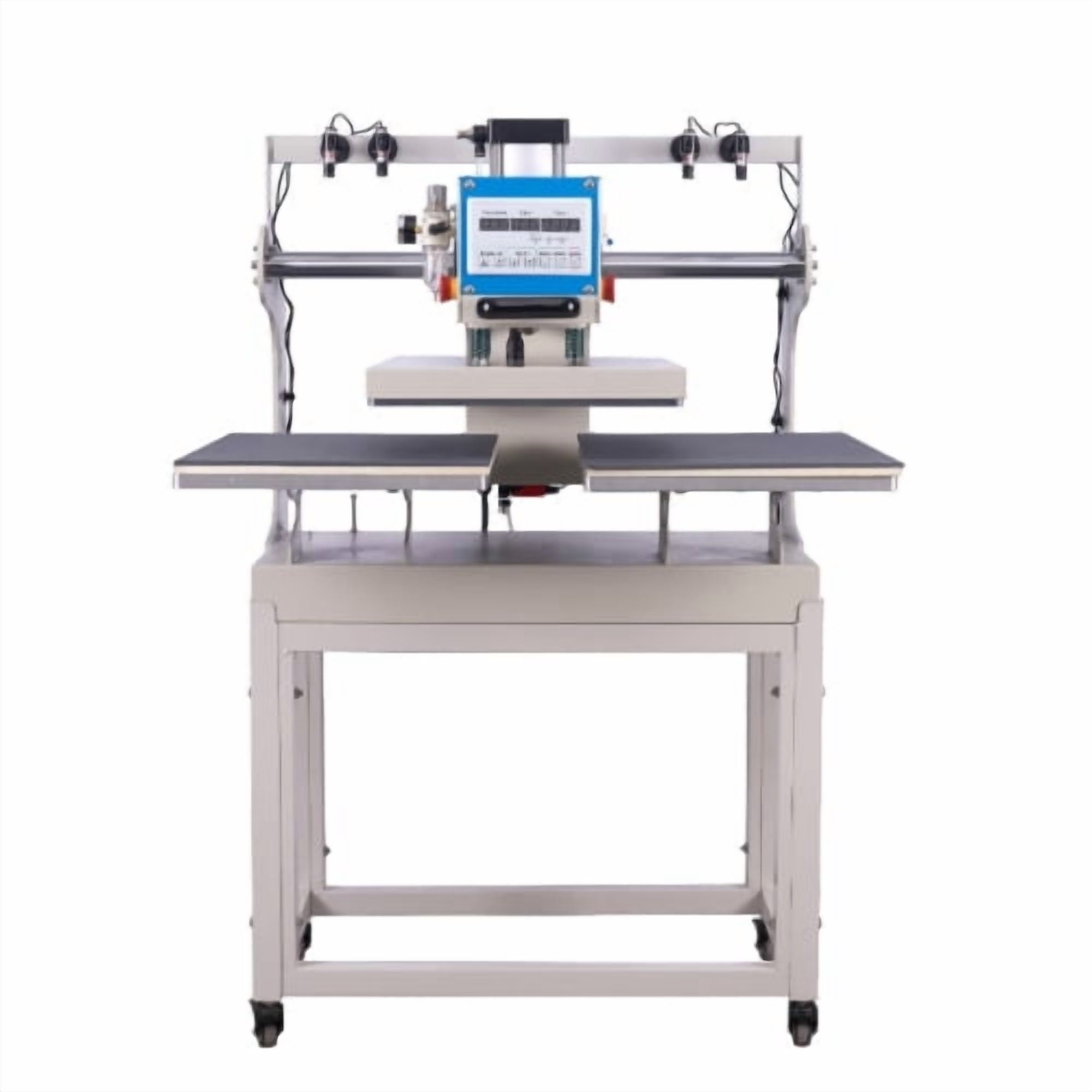 16x24 pneumatic up sliding dual platen heat press machine with infrared positioning