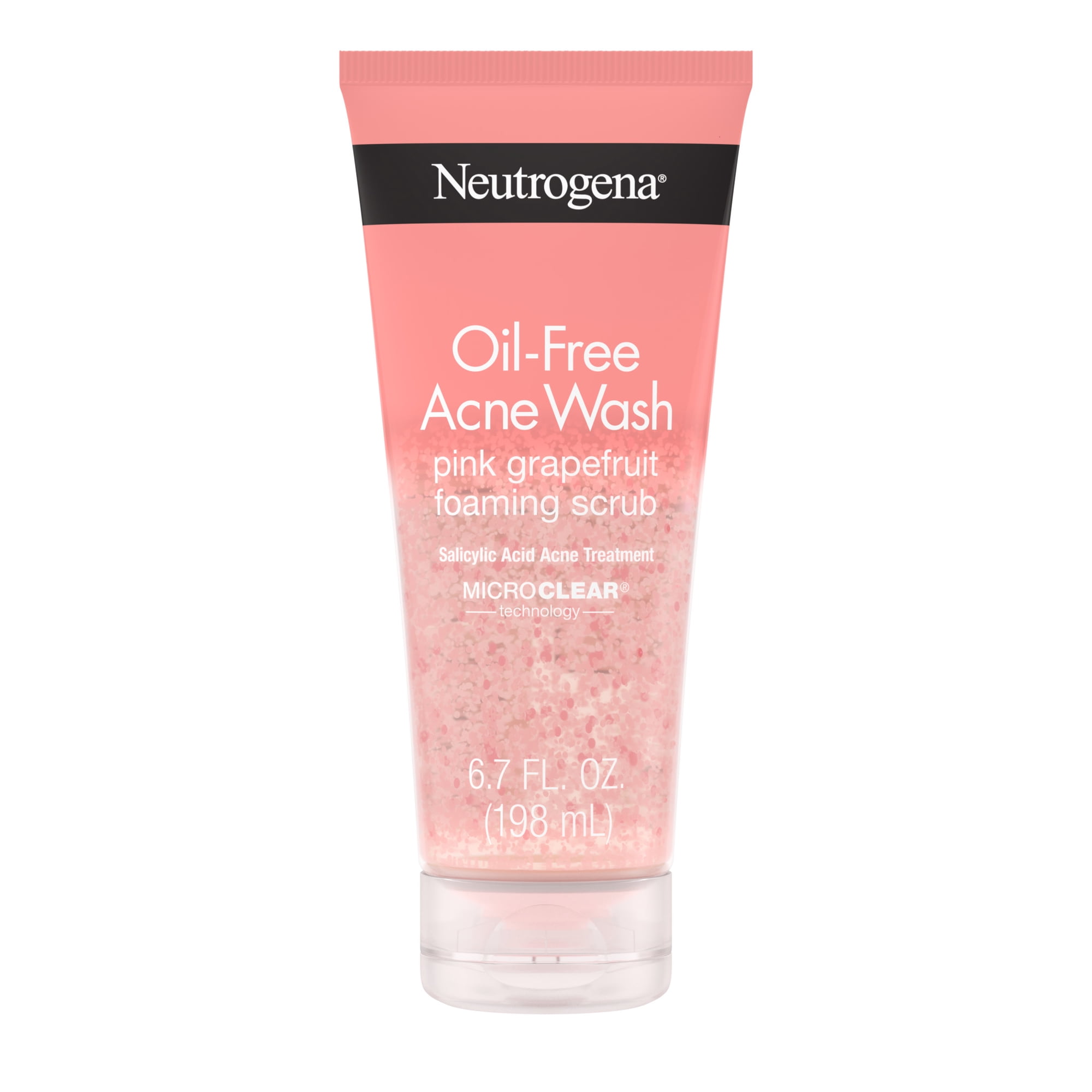 Neutrogena Oil-Free Pink Grapefruit Face Scrub, Salicylic Acid Acne Face Wash, 6.7 fl oz