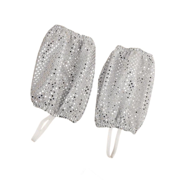 SRZYMJ Silver Sequin Dance Socks, Sparkle Party Cuffs, Shiny Sock Covers