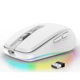 thumbnail image 1 of Souris BT pour Ordinateur Portable, Souris Optique USB 2,4G, Souris RVB Double Mode 2400 DPI avec 12 Effets d'Éclairage RVB pour Ordinateur Portable pour pour OS X, 1 of 7