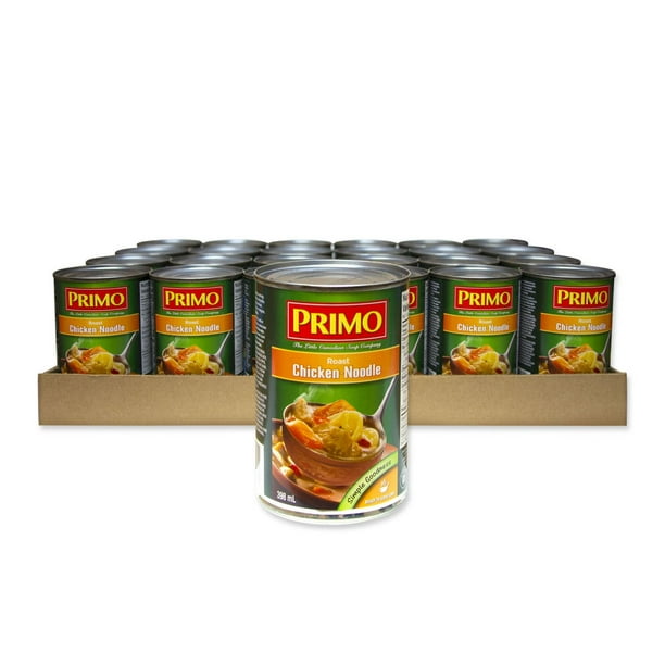 Caisse de soupe Primo aux poulet rôti et nouilles Paq. caisse 24 x 398 ml