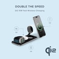 thumbnail image 2 of Satechi Qi2 Trio Wireless Charging Pad, 3 in 1 Wireless Charging Station, Qi2 15W Fast Charger for iPhone 17/16/15/14/13/12, 5W for AirPods and 5W for Apple Watch, 2 of 6