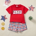 thumbnail image 5 of Baby Boy's Clothing Toddler Boy Clothes Set Kid Spring Summer Cotton Letter Prints Short Sleeved Sports 18-24 Months 2t 3t 4t 5t 6t Shorts Two Piece T-Shirt and 2-Piece, 5 of 6