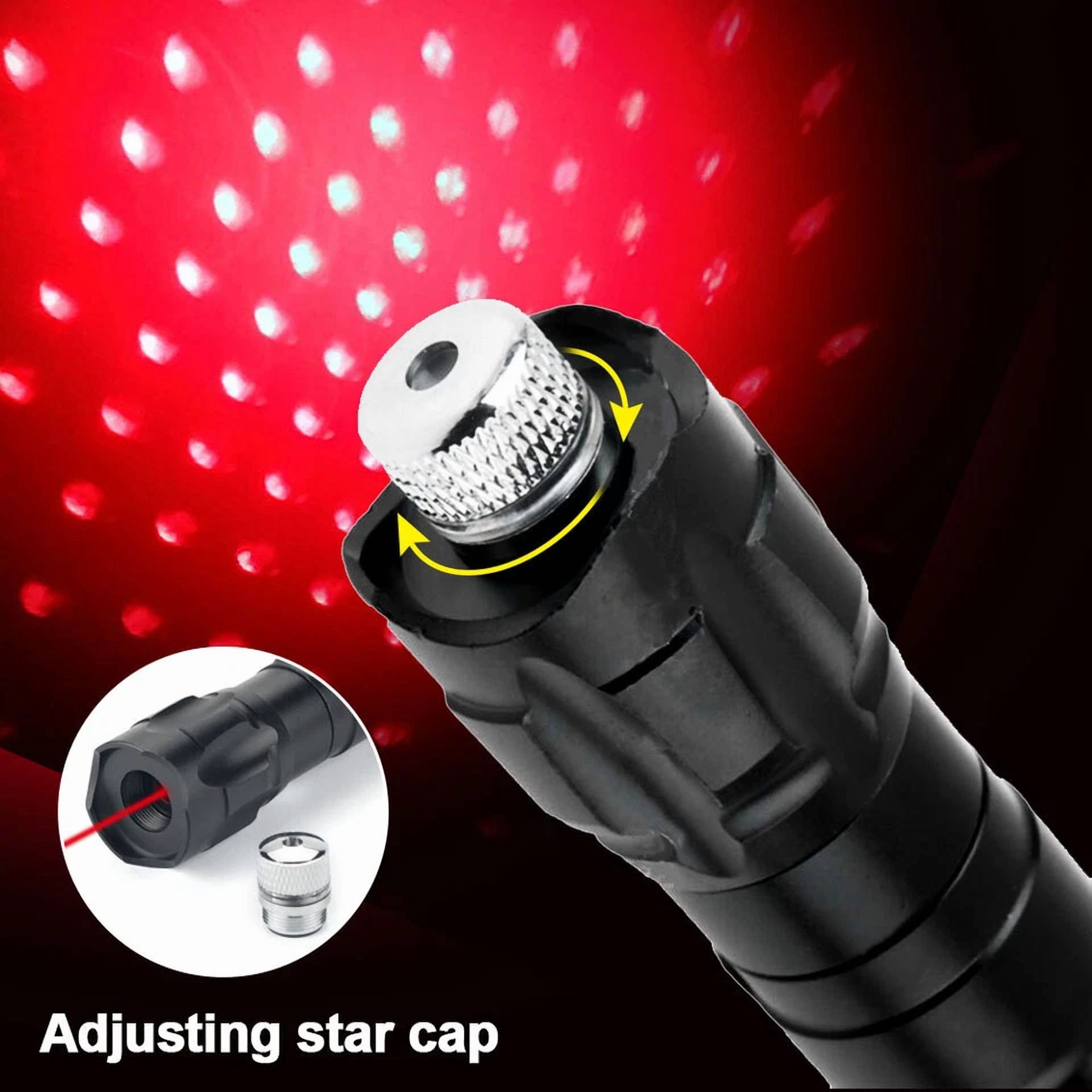 CRESTIN- 2Pcs 650Nm Red Laserpointer Pen Amazing Star Beam Astronomy Light Laser Usa