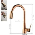 thumbnail image 6 of Rose Golden Kitchen Faucet Pull Down Sink Faucets, 360 Rotation Deck Mounted Faucet Cold and Hot Mixer Tap, 6 of 7