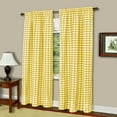 thumbnail image 2 of Ben&Jonah Buffalo Check Window Curtain Panel | Bedroom, Living Room Curtains | Single Panel 42x84 - Yellow, 2 of 3