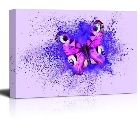 wall26 Canvas Wall Art Gorgeous Colorful Butterfly Pictures Home Wall Decorations for Bedroom Living Room Paintings Canvas Prints Framed - 12x18 inches