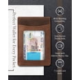 thumbnail image 3 of Slim Leather Wallet for Men – RFID Blocking Minimalist Front Pocket Wallet with Money Clip – Genuine Leather Bifold Card Holder – Gift-Ready, 3 of 6