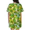 thumbnail image 3 of Picia Watercolor Kiwi Fruits Summer Pajamas Sets for Women Soft Short-Sleeved Pjs with Lounge Shorts Two Piece Sleepwear-4X-Large, 3 of 9