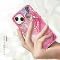 thumbnail image 2 of Mantto for iPhone 15 Case, 3 in 1 Slim Hybrid Crystal Rubber Bumper Cute Marble Pattern Hard PC Soft Silicone Drop Protection Women Girls Cover for iPhone 15, Pink Marble, 2 of 6