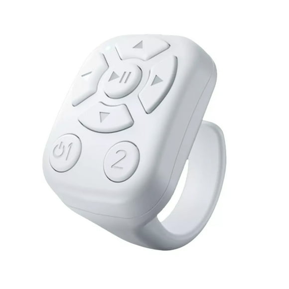 Sidaley Control remoto de anillo inalámbrico elegante para la integración de botones multifuncionales de interacción en redes sociales Relojes inteligentes blanco