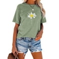 thumbnail image 2 of Anbech Be Kind Women Shirt Dandelion Flower Graphic Tshirt Inspirational Summer Top Short Sleeve Letter Print Shirt, 2 of 8