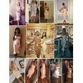 thumbnail image 5 of Womens Halter Fishtail Bandage Party Dress Elegant Wedding Guest Dress, 5 of 5