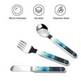 thumbnail image 3 of Easygdp Hawaiian Beach Pirate Moon 3-Piece Flatware Set Kids Silverware, Stainless Steel Toddler Kids Utensils Safe for Preschooler Children, 3 of 8