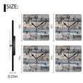 thumbnail image 3 of Square Wall Clock,Flat Lay View Of Old Weathered Wood Planks With Grungy,Silent Non-Ticking Wall Clock Decor for Home Office Kitchen Living Room Bedroom(10inch), 3 of 4