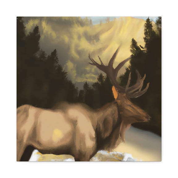 Tranquil Elk Regal State - Canvas