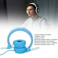 thumbnail image 4 of Casque avec Micro, Casque avec Microphone Son Surround Amélioré Bandeau Réglable Microphone à Réduction de Bruit pour Appels pour PC Noir, Blanc, Bleu, Rose, 4 of 7