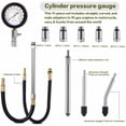 thumbnail image 2 of Kit de probador de compresión de cilindro de motor de 11 piezas, medidor de presión de gasolina, herramienta de diagnóstico, kit de probador de compresión para motor de gasolina, coche, motocicleta, 2 of 5