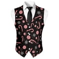 thumbnail image 4 of Uorisanigo Christmas Candy Cane Mens Vests Casual Size M V Neck Vest for Men Casual with Pockets Lightweight Waistcoat Suit Vest Fashion for Men, 4 of 7