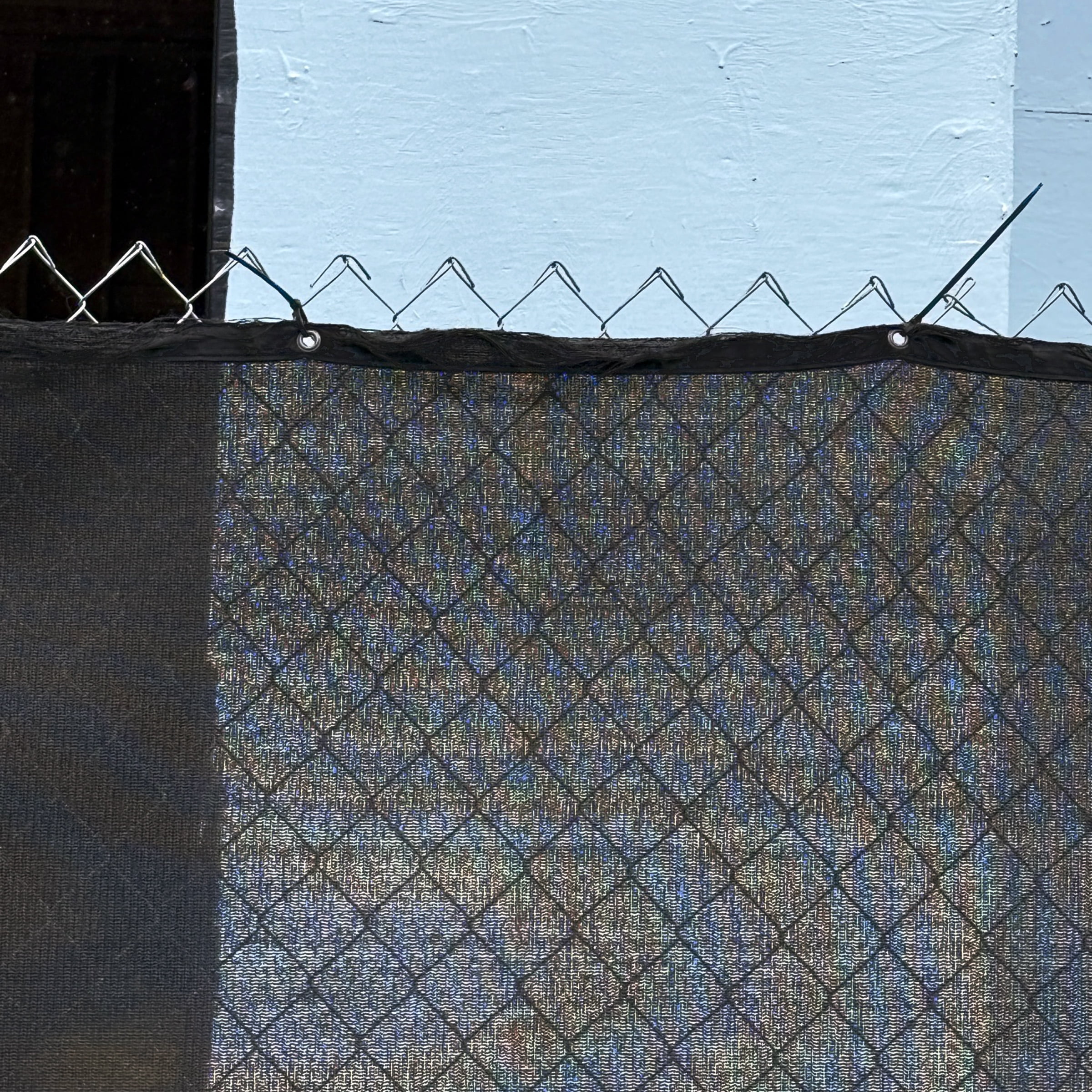 Screenguard 3ft H x 10ft L Black Privacy Fabric with Nylon Ties