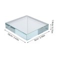 YUNLIGHTS Transparent Glass Paperweight Block for Office Desk Decor and ...
