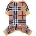 thumbnail image 1 of Dog Pajamas Checkered Stretchy Soft Dog Pjs for Small Dogs Dogs Hair Shedding Cover Doggie Jammies, 1 of 7