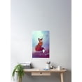 thumbnail image 2 of Space Fox Poster Framed-unframed, 2 of 3