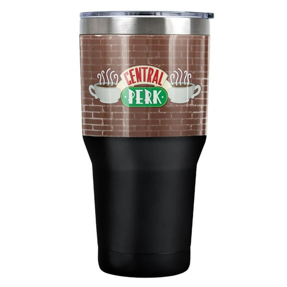 Friends Central Perk Brick Wall Stainless Steel Tumbler 30 oz Coffee Travel Cup, Vacuum Insulated & Double Wall with Leakproof Sliding Lid