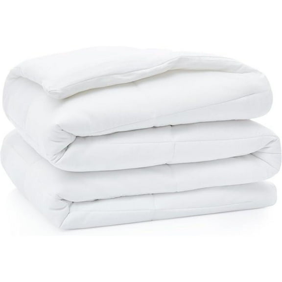 Duvet Insert Twin XL Comforter Cooling Blanket Lightweight Hypoallergenic Reversible White Comforter with Box Stitching Fluffy Bedding Down Alternative Machine Washable, Twin XL, White