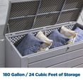 Cosco Outdoor Patio Deck Storage Box, Extra Large, 180 Gallons, Gray