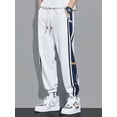 thumbnail image 3 of Pantalones rectos casuales de retazos de otoño para hombre, pantalones de moda coreana, pantalones de chándal holgados, pantalones de chándal para gimnasio, pantalones para hombre, 3 of 5