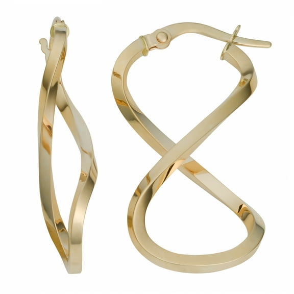 KoolJewelry 14k Yellow Gold Infinity Earrings