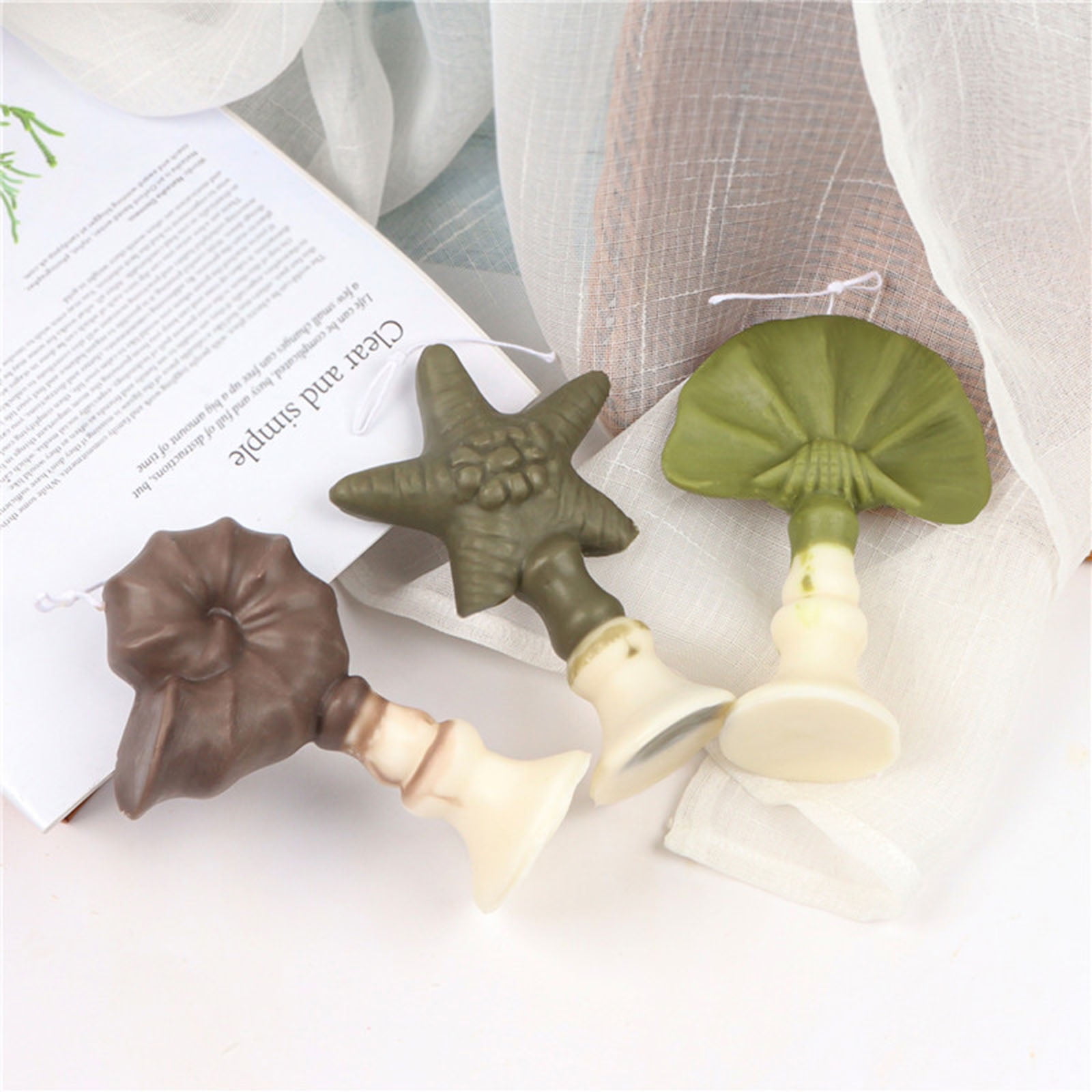 WINDLAND Marine Theme Candle Silicone Mold Conch Starfish Scallop Candle Mould for Decor