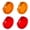 Amber+Red, variant on 4 Pieces Smoke Bullet Turn Signal Light Lens Covers, Compatible with Harley Sportster, Street Glide, Road King and Softail Models