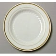 thumbnail image 2 of WNA Masterpiece Plastic Plates, 10 1/4in, Ivory w/Gold Accents, Round, 2 of 2
